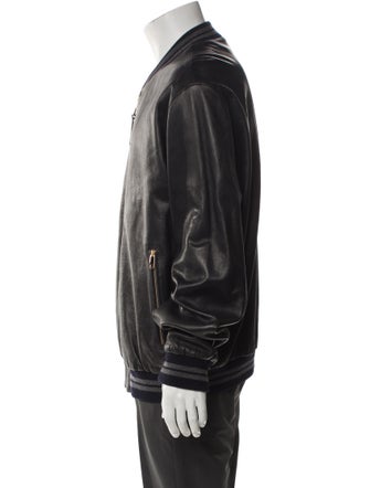 Dolce & Gabbana Lamb Leather Bomber Jacket