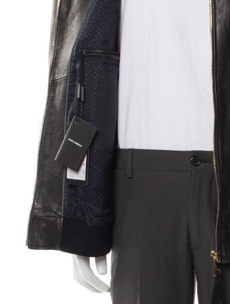 Dolce & Gabbana Lamb Leather Bomber Jacket