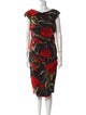 Dolce & Gabbana Floral Print Midi Length Dress