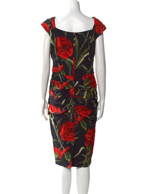 Dolce & Gabbana Floral Print Midi Length Dress