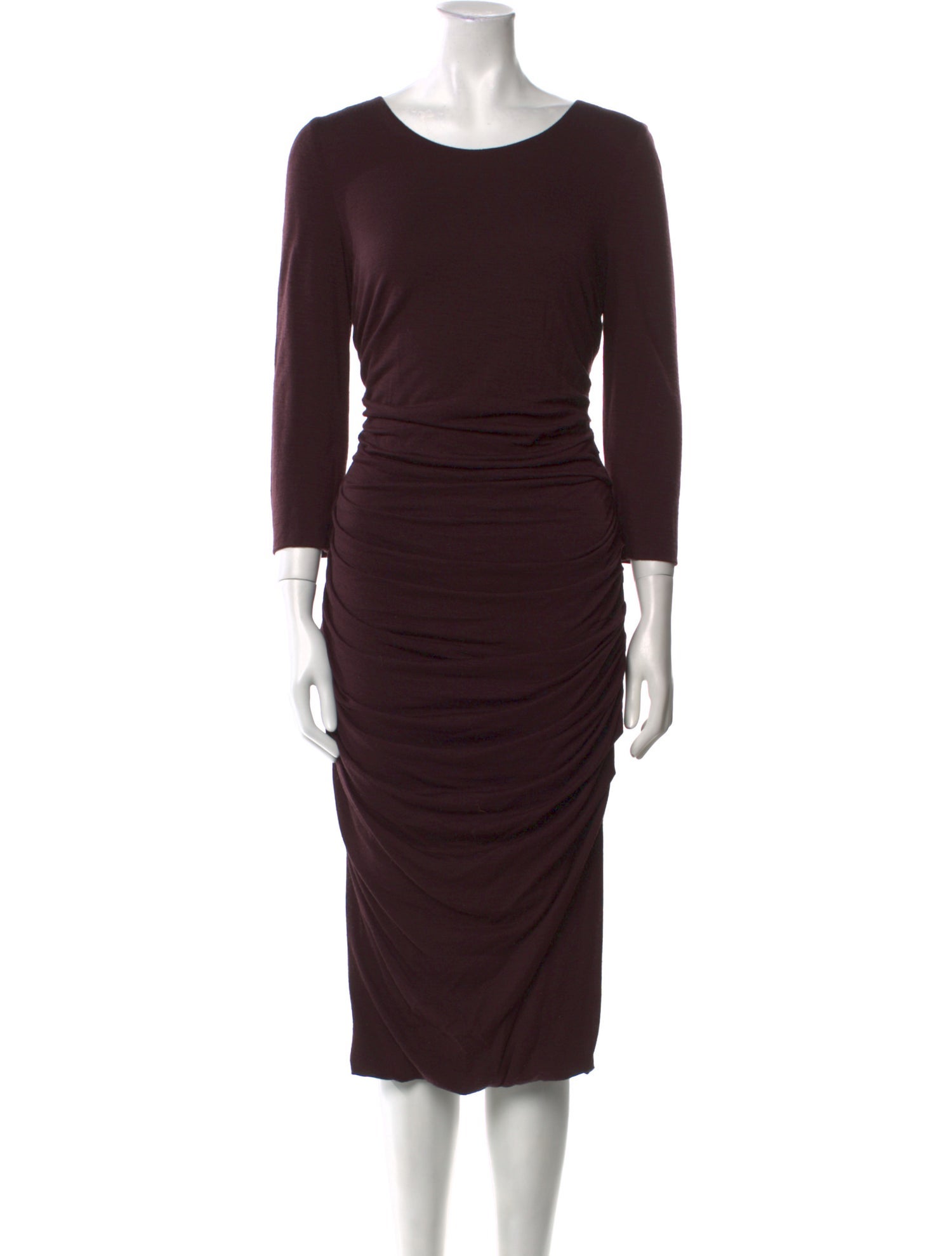 Dolce & Gabbana Virgin Wool Midi Length Dress