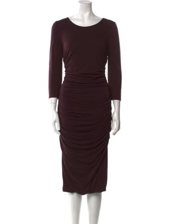 Dolce & Gabbana Virgin Wool Midi Length Dress