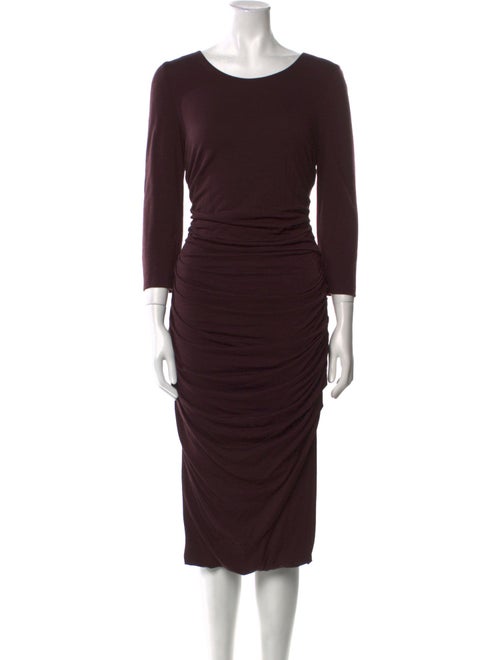 Dolce & Gabbana Virgin Wool Midi Length Dress
