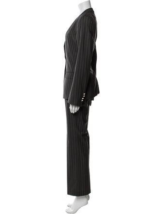 Dolce & Gabbana Virgin Wool Striped Pantsuit