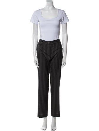 Dolce & Gabbana Virgin Wool Striped Pantsuit