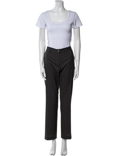 Dolce & Gabbana Virgin Wool Striped Pantsuit