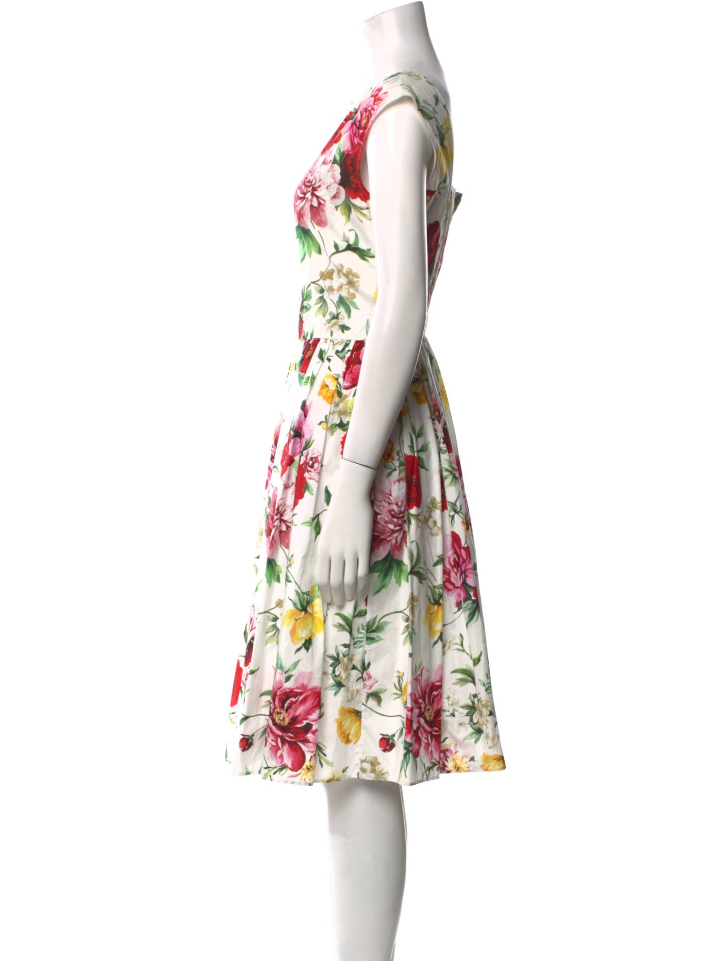 Dolce & Gabbana Floral Print Knee-Length Dress w/ Tags