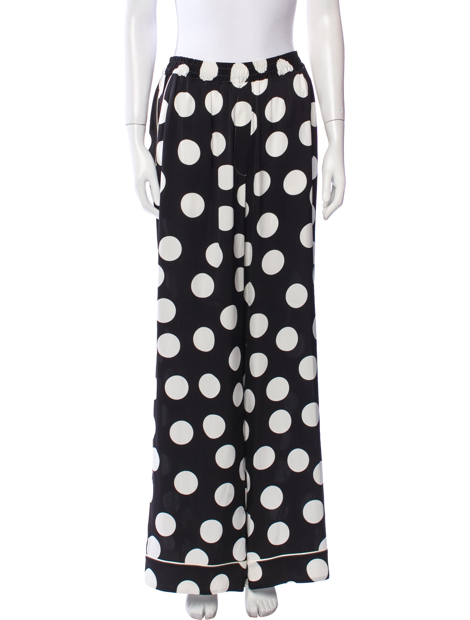 Dolce & Gabbana Silk Wide Leg Pants