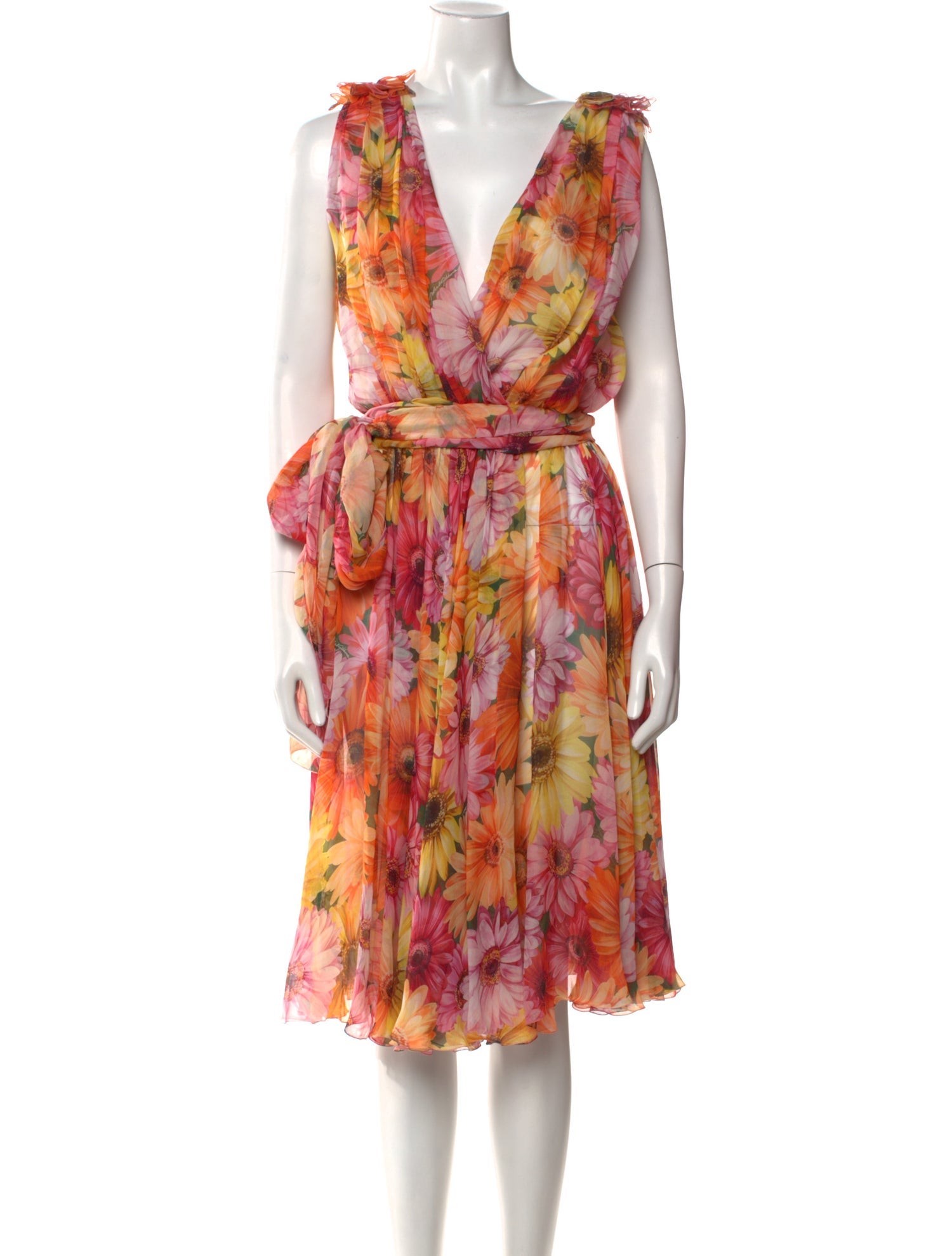 Dolce & Gabbana Silk Midi Length Dress