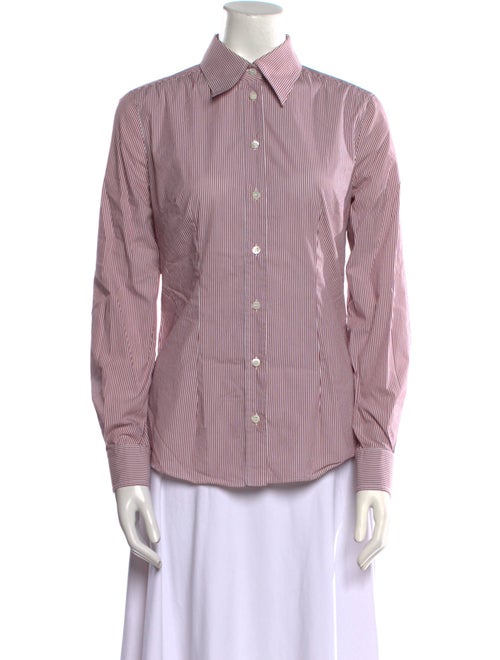 Dolce & Gabbana Striped Long Sleeve Button-Up Top