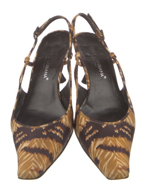 Dolce & Gabbana Printed Slingback Pumps