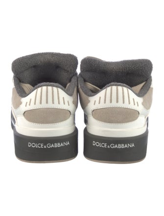 Dolce & Gabbana Leather Colorblock Pattern Sneakers