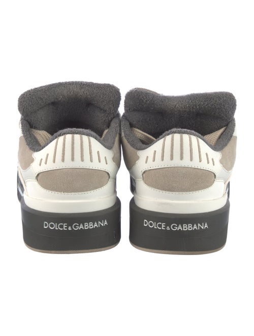Dolce & Gabbana Leather Colorblock Pattern Sneakers
