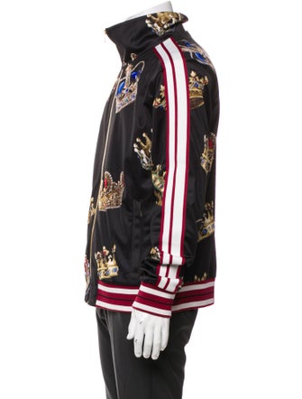 Dolce & Gabbana Signature Logo Striped Windbreaker
