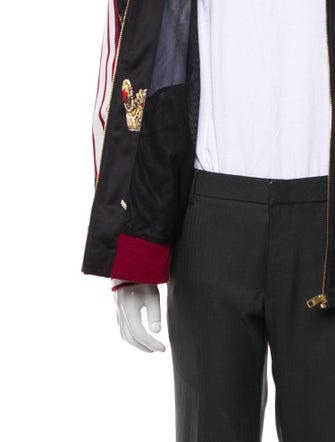 Dolce & Gabbana Signature Logo Striped Windbreaker