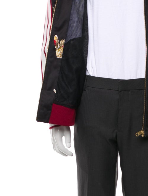 Dolce & Gabbana Signature Logo Striped Windbreaker