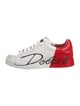 Dolce & Gabbana Leather Colorblock Pattern Sneakers