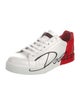 Dolce & Gabbana Leather Colorblock Pattern Sneakers
