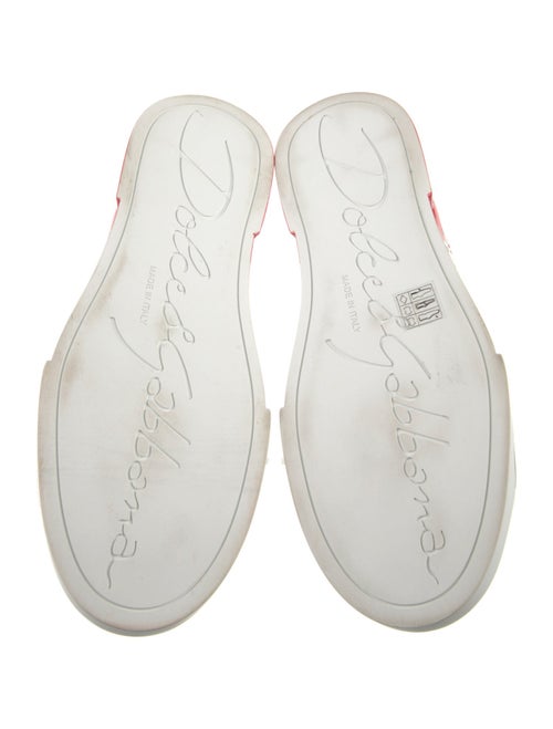 Dolce & Gabbana Leather Colorblock Pattern Sneakers