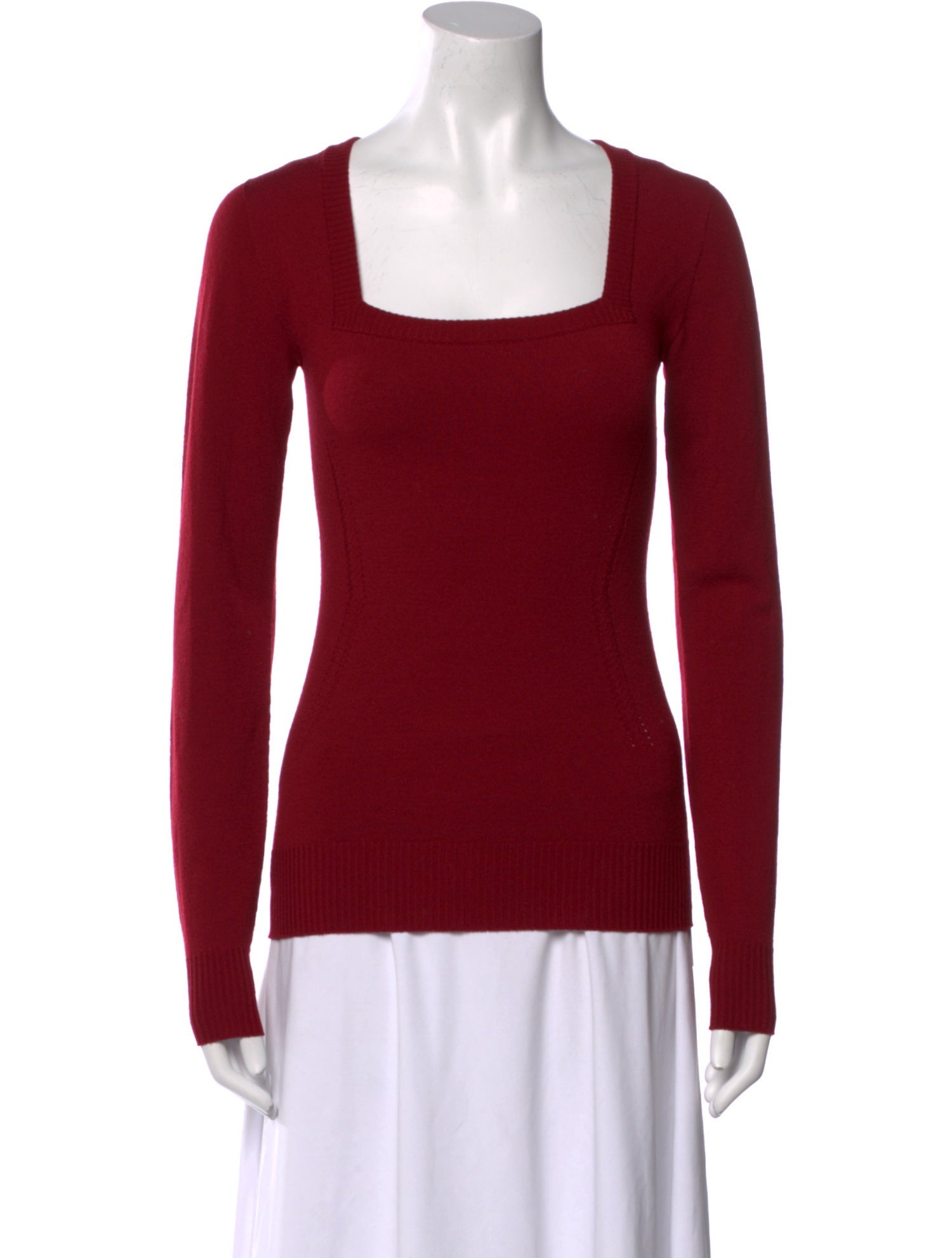 Dolce & Gabbana Virgin Wool Square Neckline Sweater