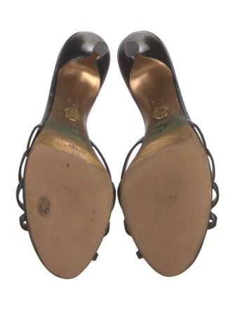 Dolce & Gabbana Patent Leather Cutout Accent Slides