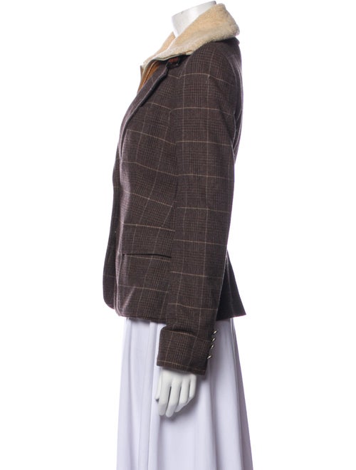 Dolce & Gabbana Wool Plaid Print Blazer