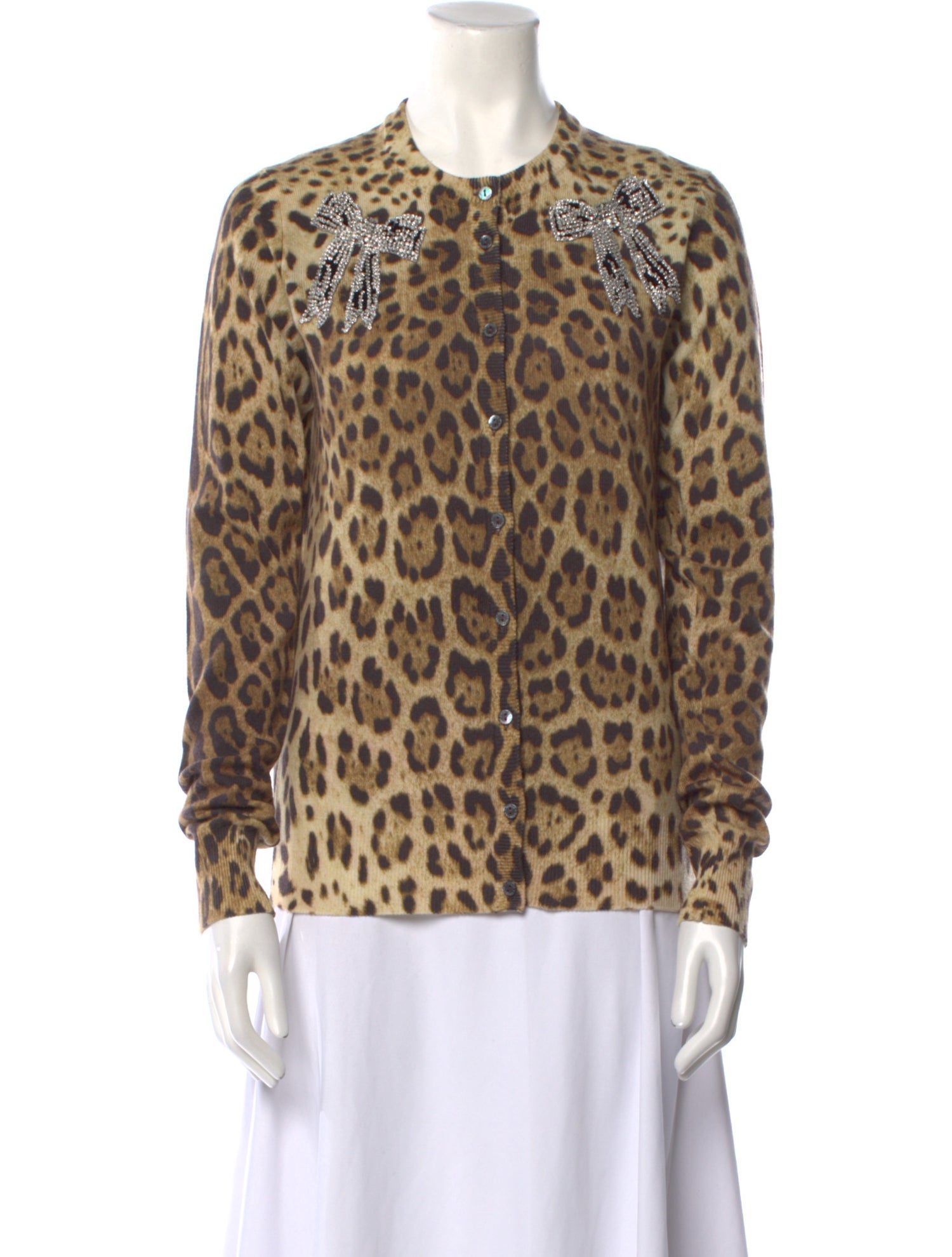 Dolce & Gabbana Cashmere Animal Print Sweater