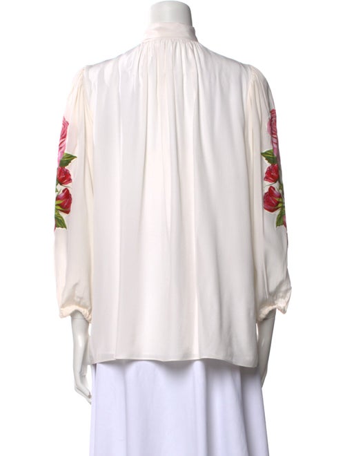 Dolce & Gabbana Silk Tie Neck Blouse