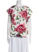 Dolce & Gabbana Floral Print Scoop Neck T-Shirt