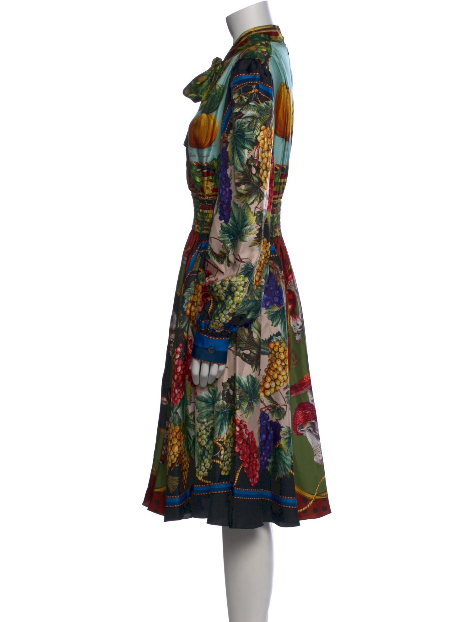 Dolce & Gabbana Silk Midi Length Dress w/ Tags