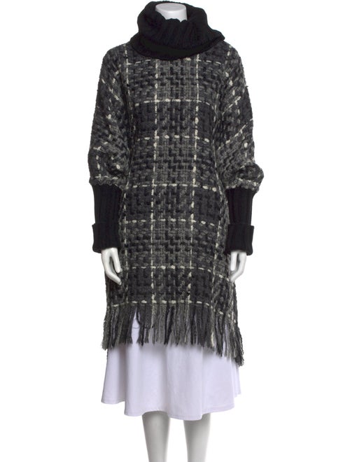 Dolce & Gabbana Plaid Print Turtleneck Sweater