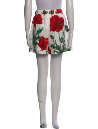 Dolce & Gabbana Floral Print Mini Shorts
