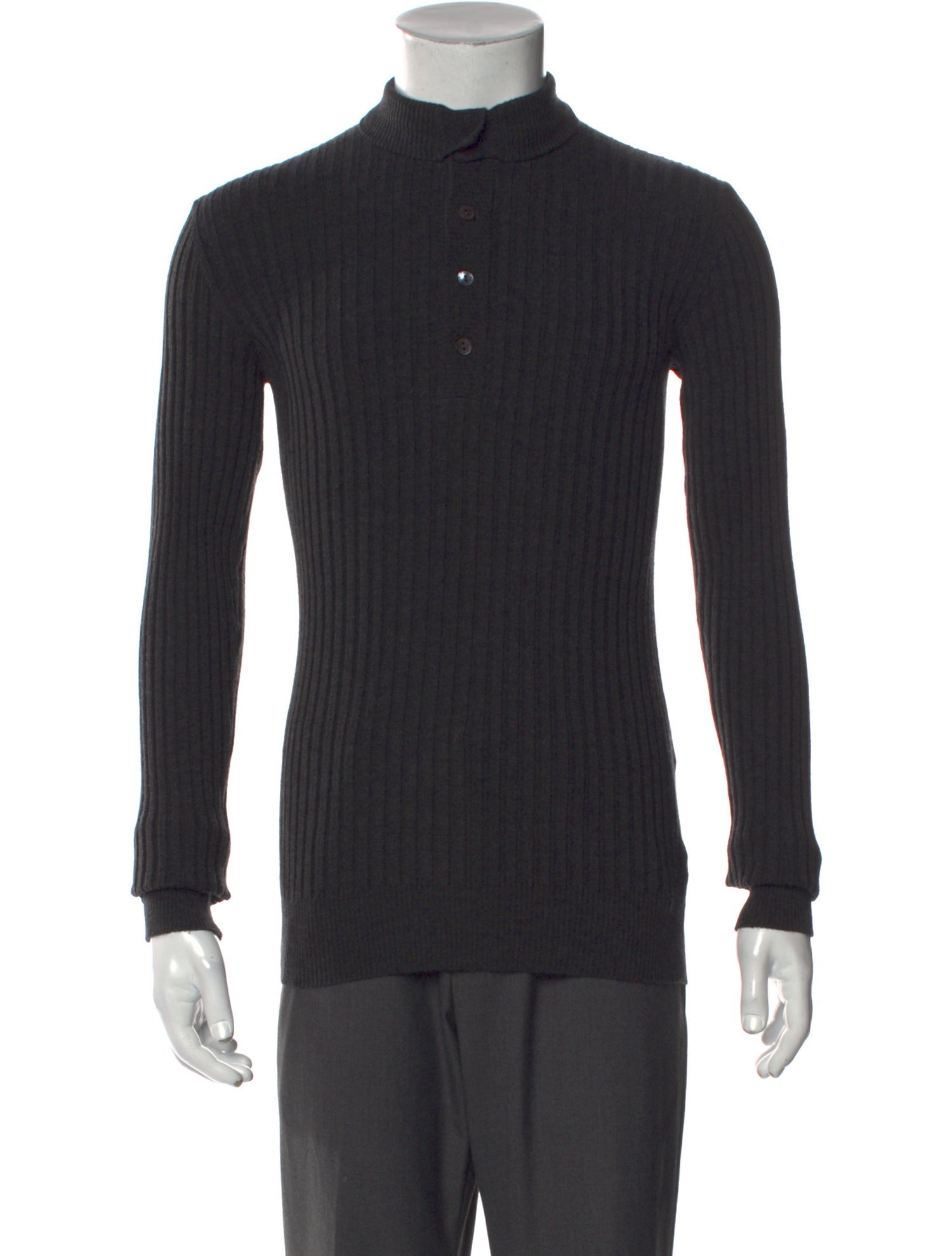 Dolce & Gabbana Virgin Wool Turtleneck Polo Sweater w/ Tags