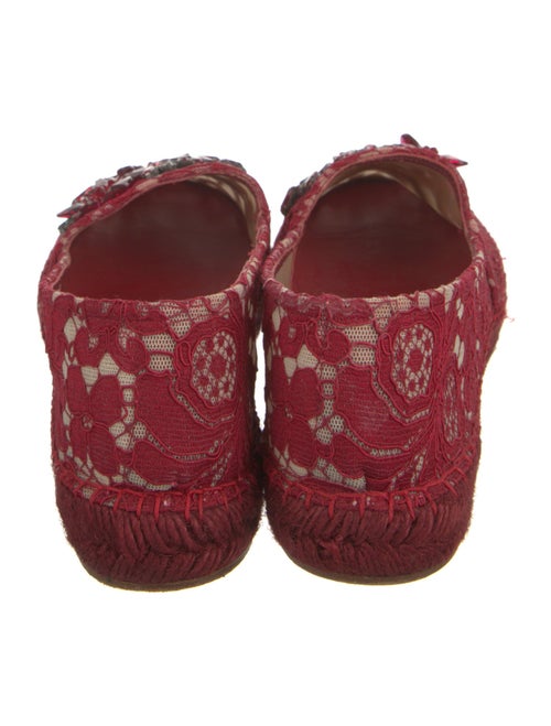 Dolce & Gabbana Lace Crystal Embellishments Espadrilles
