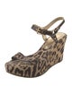Dolce & Gabbana Canvas Animal Print Sandals
