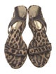 Dolce & Gabbana Canvas Animal Print Sandals