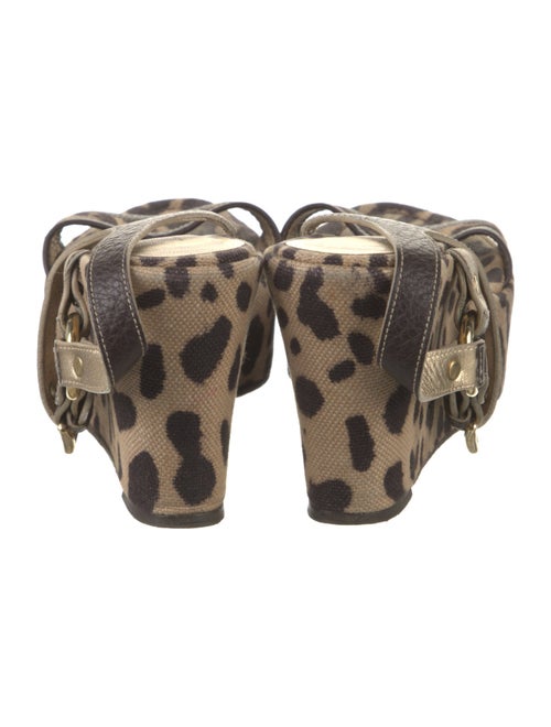 Dolce & Gabbana Canvas Animal Print Sandals