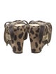 Dolce & Gabbana Canvas Animal Print Sandals
