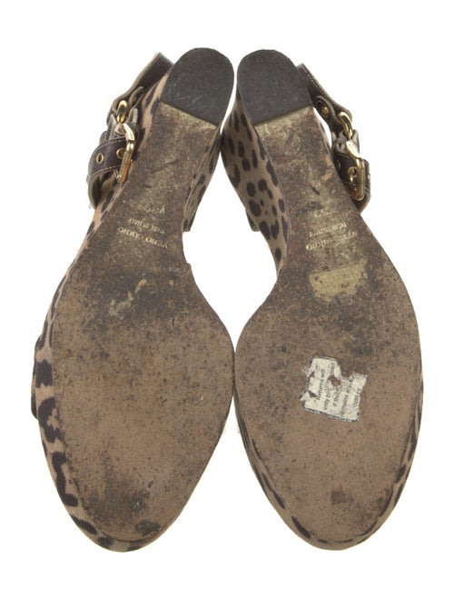 Dolce & Gabbana Canvas Animal Print Sandals