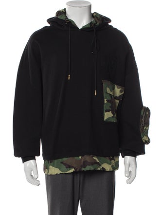 Dolce & Gabbana Camouflage Print Crew Neck Hoodie