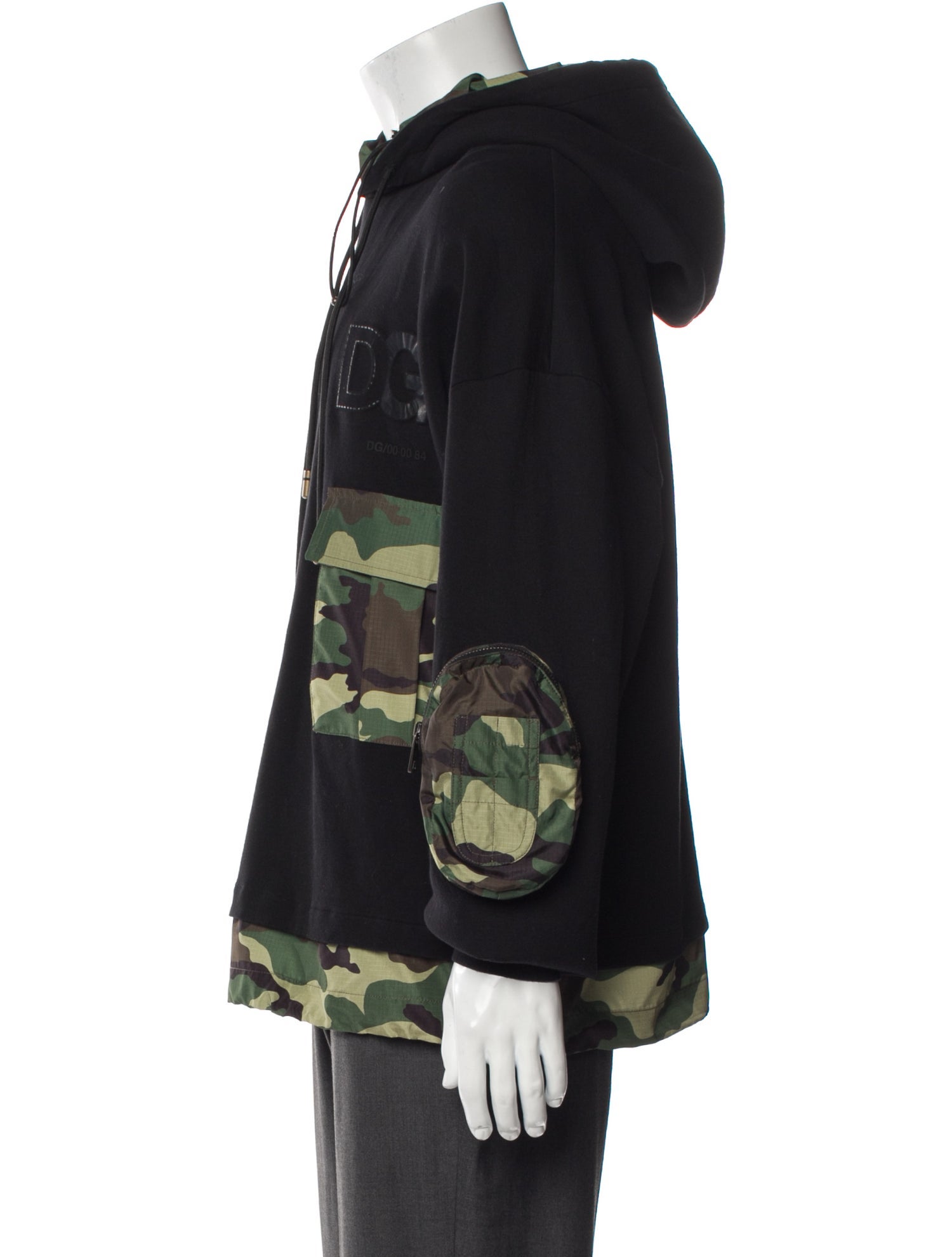 Dolce & Gabbana Camouflage Print Crew Neck Hoodie