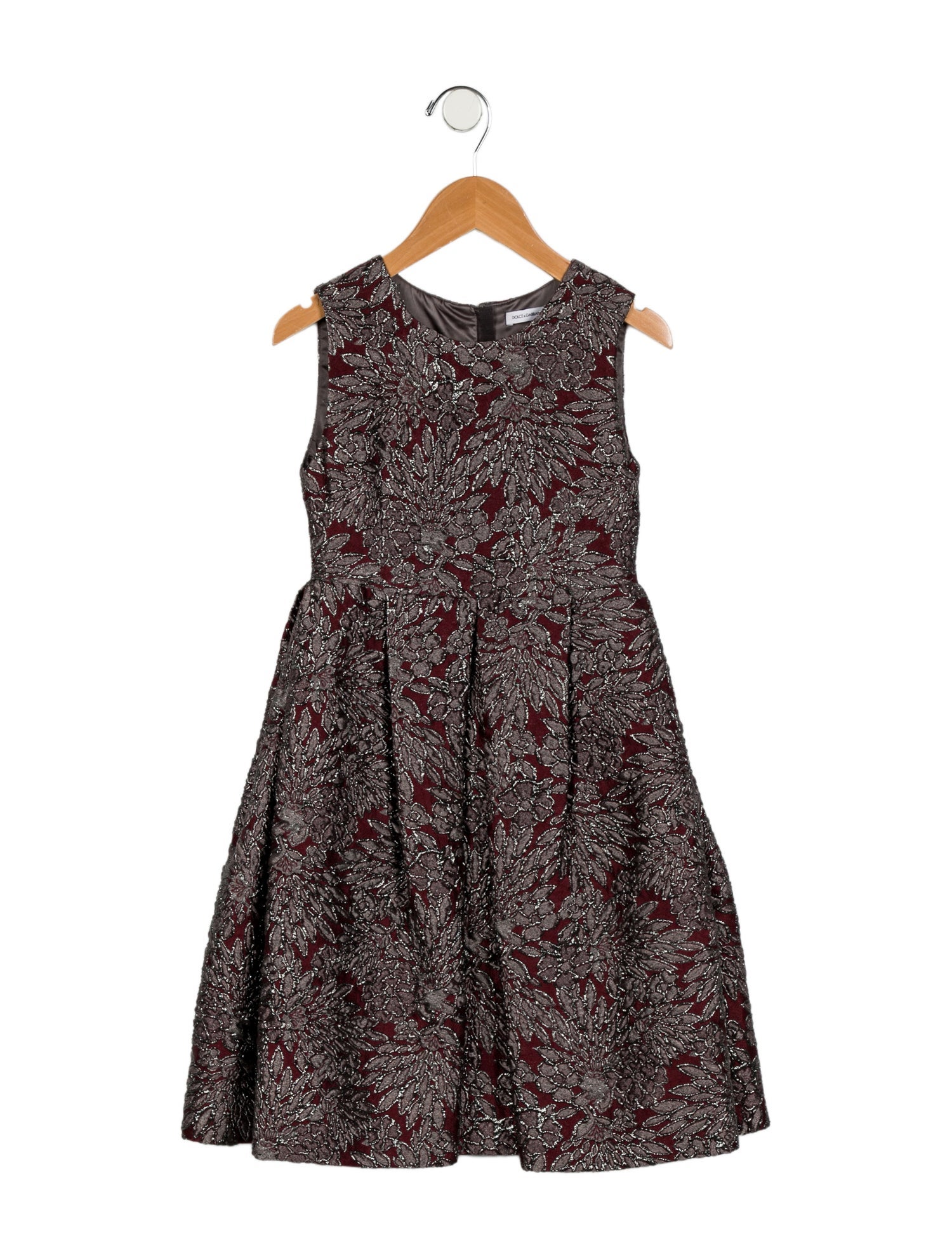 Dolce & Gabbana Girls' Metallic Sleeveless Dress