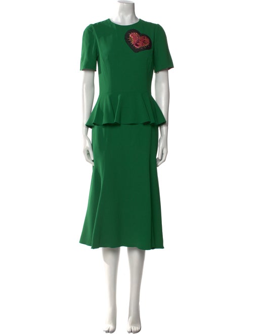 Dolce & Gabbana Crew Neck Midi Length Dress