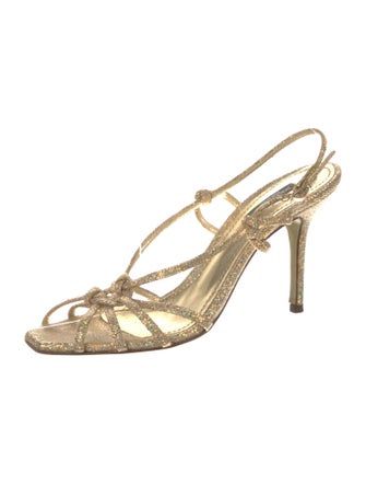 Dolce & Gabbana Glitter Glitter Accents Slingback Sandals