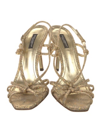 Dolce & Gabbana Glitter Glitter Accents Slingback Sandals