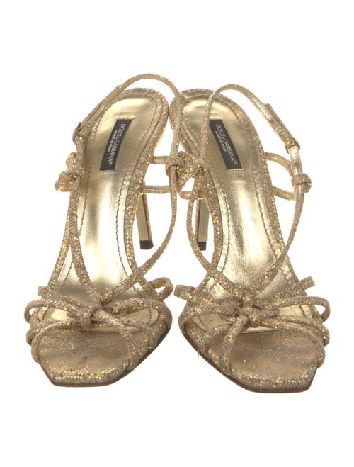 Dolce & Gabbana Glitter Glitter Accents Slingback Sandals