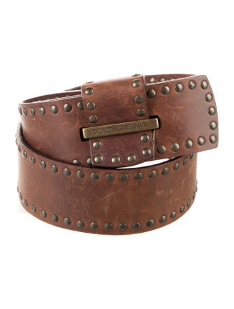 Dolce & Gabbana Wide Leather Waist Belt