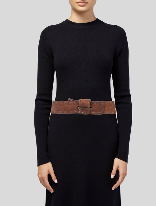 Dolce & Gabbana Wide Leather Waist Belt
