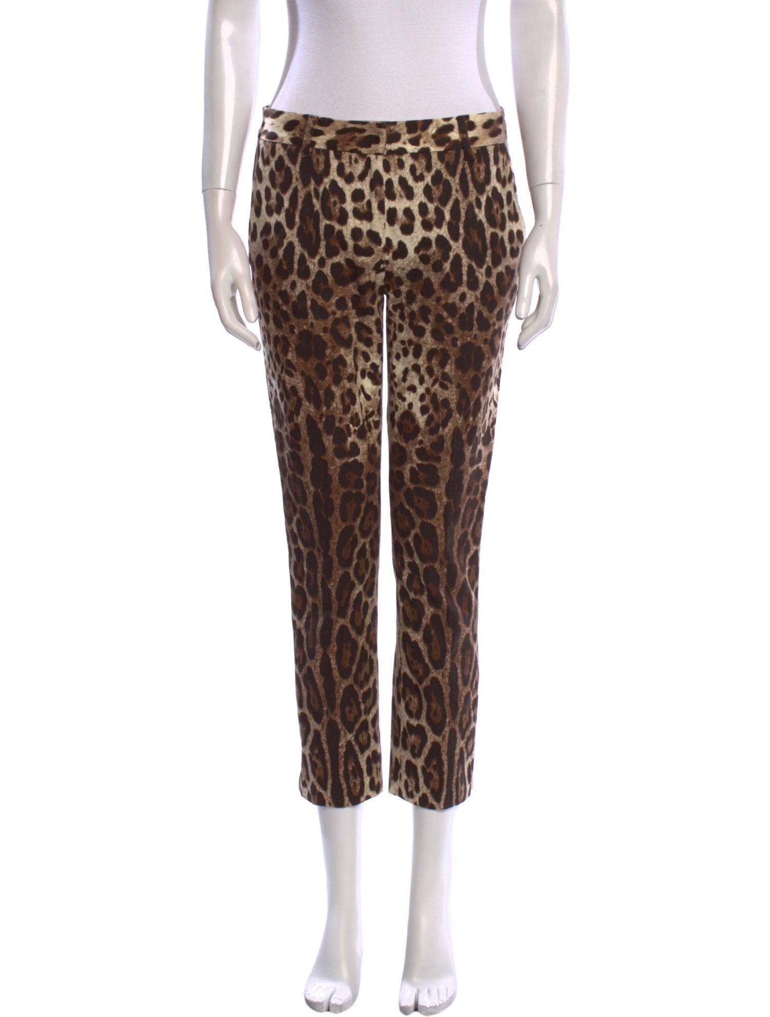 Dolce & Gabbana Animal Print Straight Leg Pants