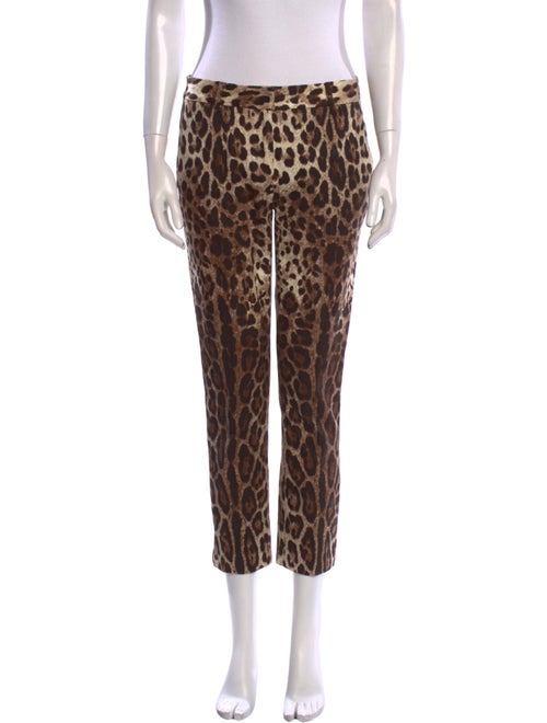 Dolce & Gabbana Animal Print Straight Leg Pants